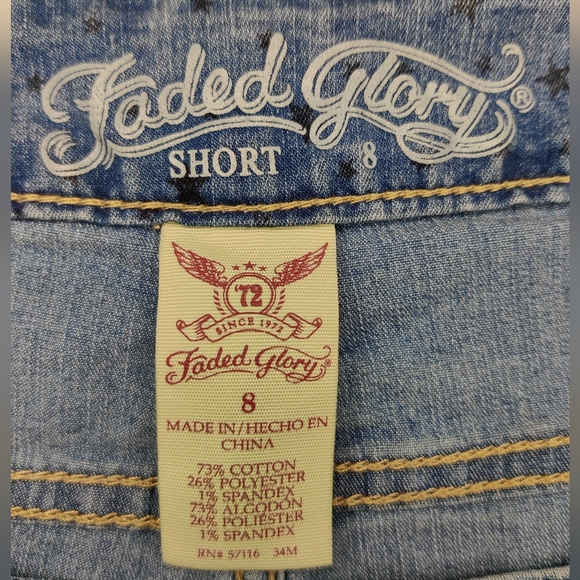 Faded Glory Star Denim Shorts - Picture 3 of 3